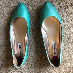 Teal Steve Madden flats